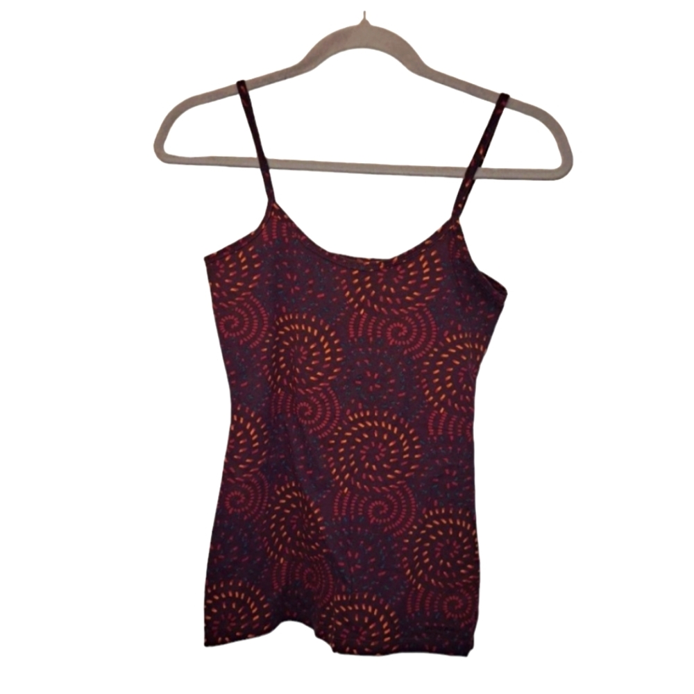 Patagonia Burgundy Patterned Spaghetti Strap Tank Top Size XS